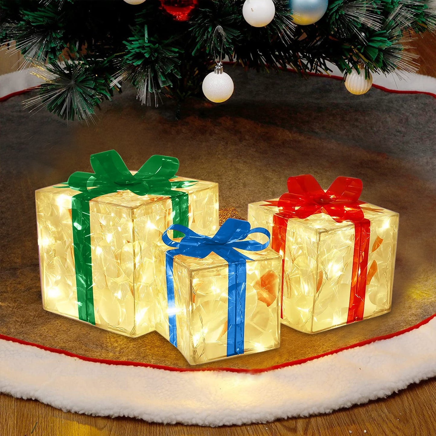 Leuchtende Weihnachtsgeschenkbox